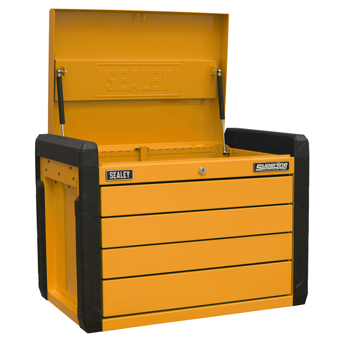 Sealey APPD4O Superline PRO® Push-to-Open Topchest 4-Drawer - Orange