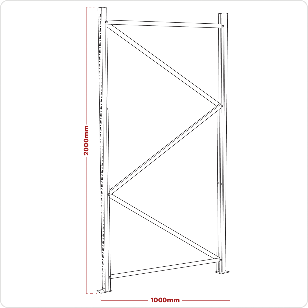 Sealey APR1002 Frame One End (2000 x 1000mm)