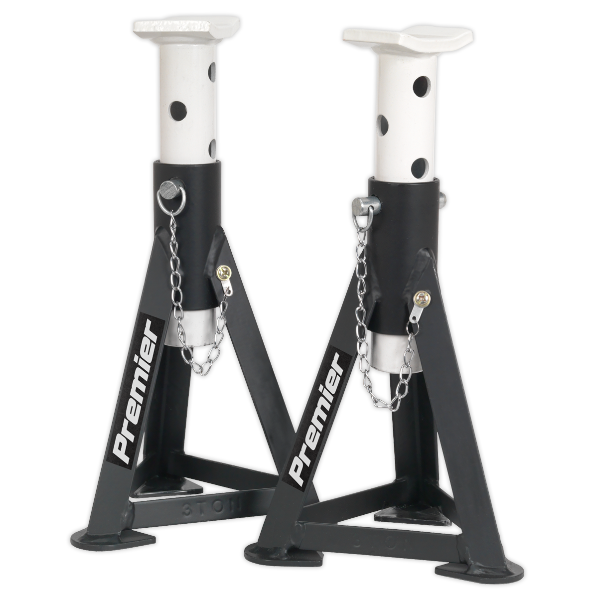 Sealey 3000CXDCOMBO1 Trolley Jack 3t & Axle Stands (Pair) 3t per Stand Combo