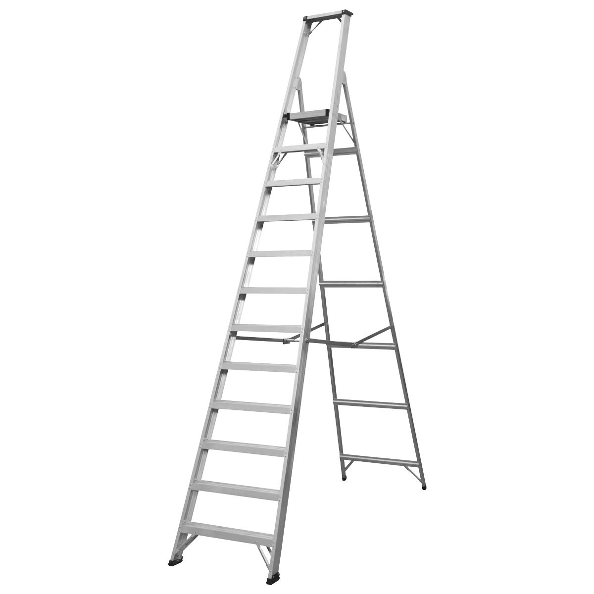 Sealey AXL12 Industrial Step Ladder 12-Tread Aluminium - BS EN 131
