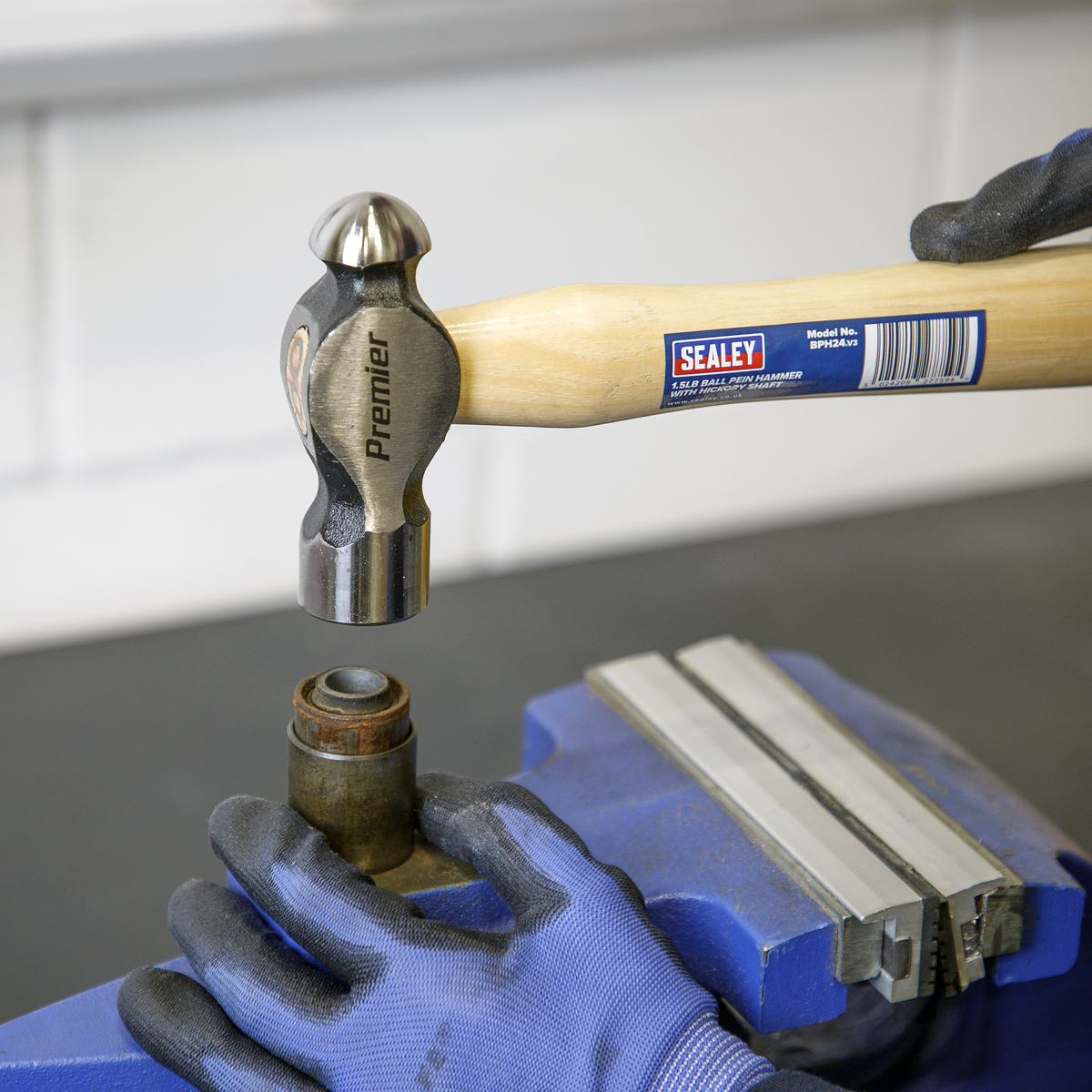 Sealey BPH24 Ball Pein Hammer 1.5lb Hickory Shaft