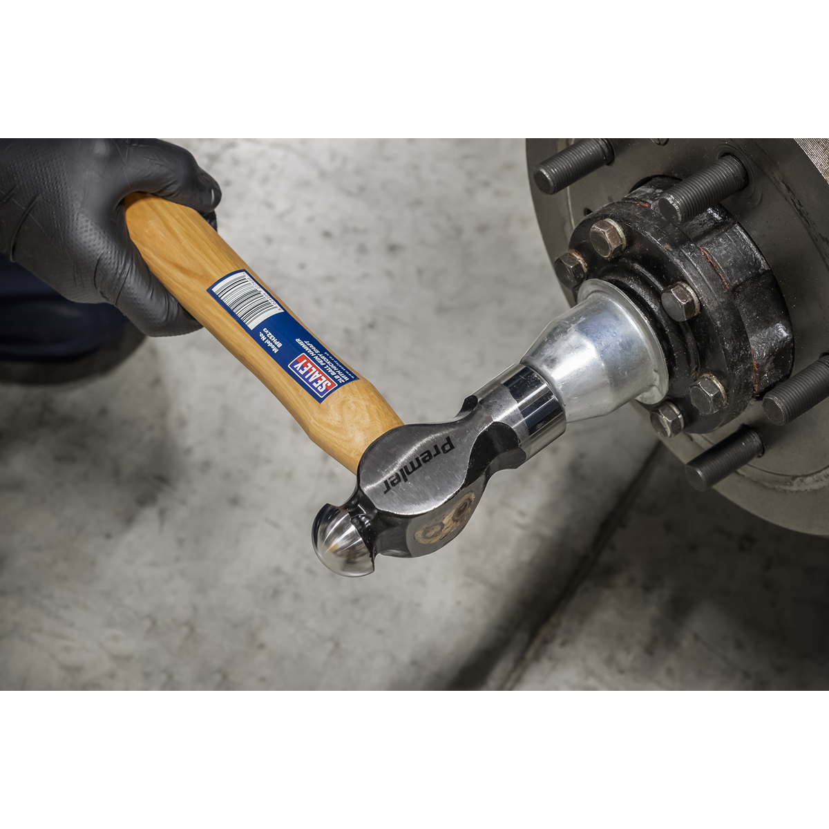 Sealey BPH32 Ball Pein Hammer 2lb Hickory Shaft
