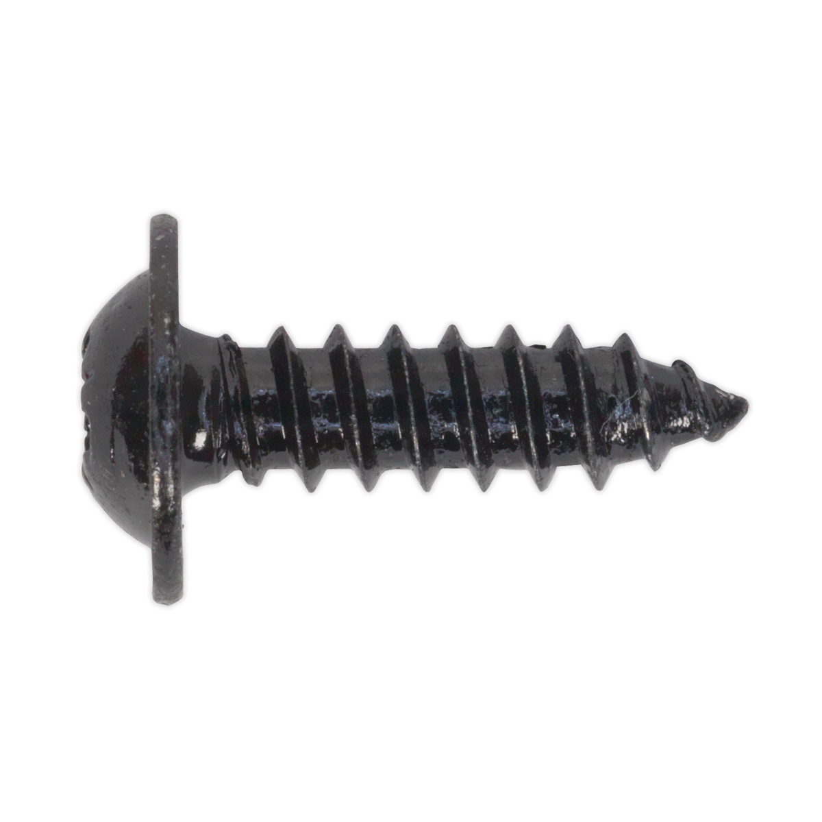 Sealey BST4816 Self Tapping Screw 4.8 x 16mm Flanged Head Black Pozi Pack of 100