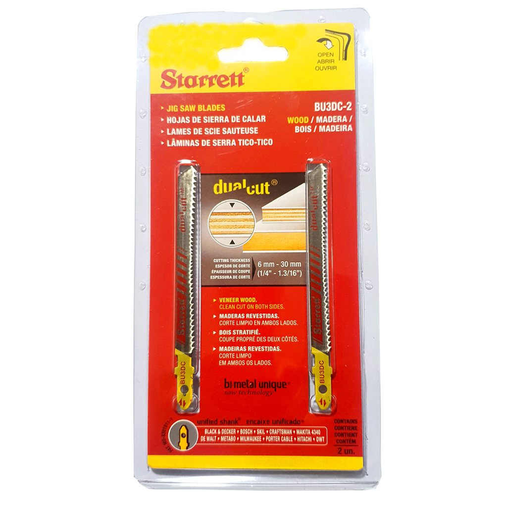 Starrett Jigsaw Blades Dual Cut Blade for Wood Cutting  BU3DC-2 (5Pcs)
