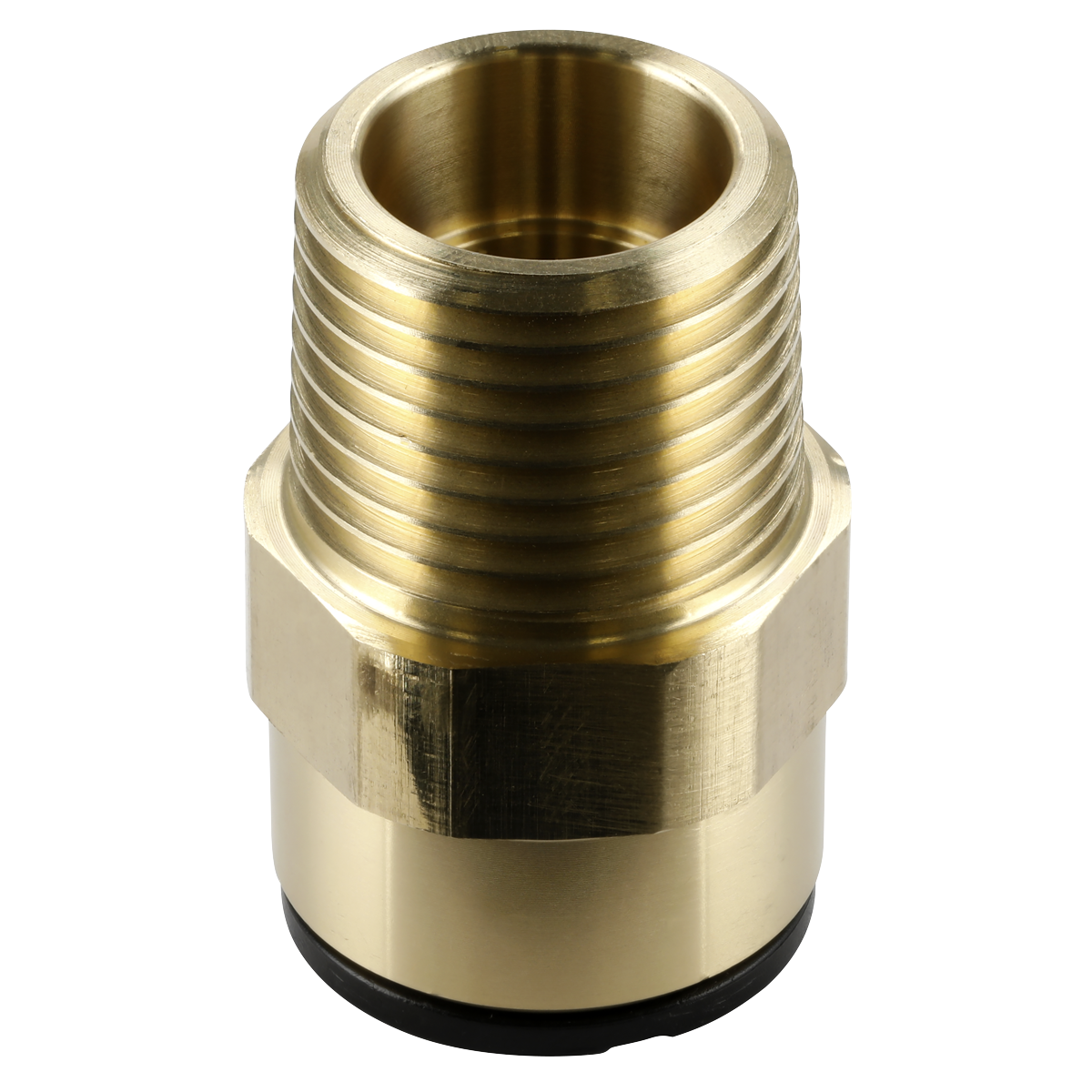 Sealey CAS15BSA Straight Adaptor 15mm x 1/2"BSPT Brass (John Guest Speedfit® - MM011504N)