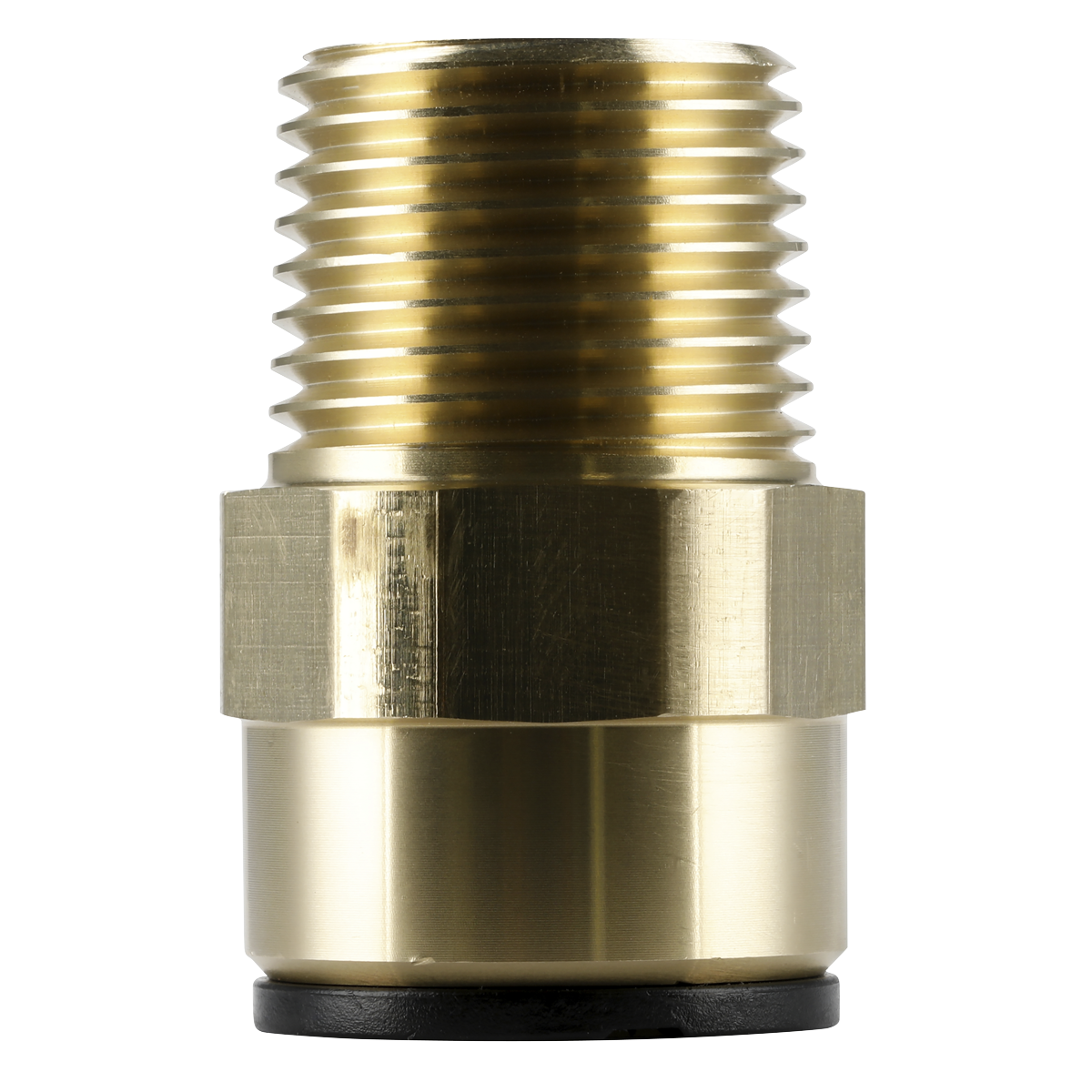 Sealey CAS15BSA Straight Adaptor 15mm x 1/2"BSPT Brass (John Guest Speedfit® - MM011504N)