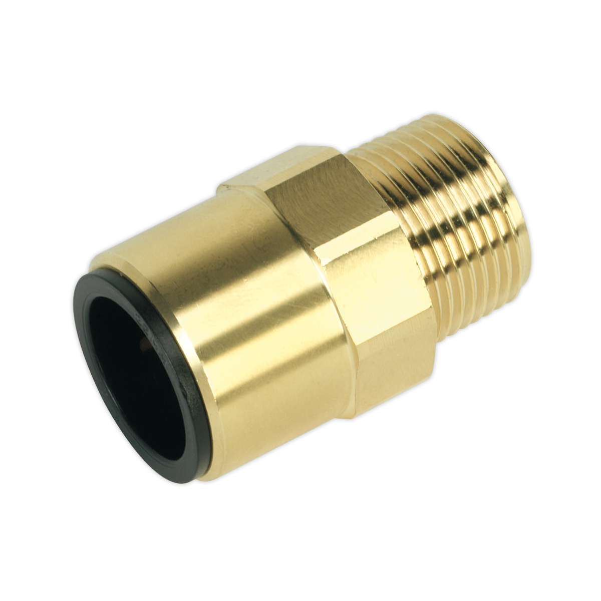 Sealey CAS22BSA Straight Adaptor 22mm x 3/4"BSPT Brass (John Guest Speedfit® - MM012206N)