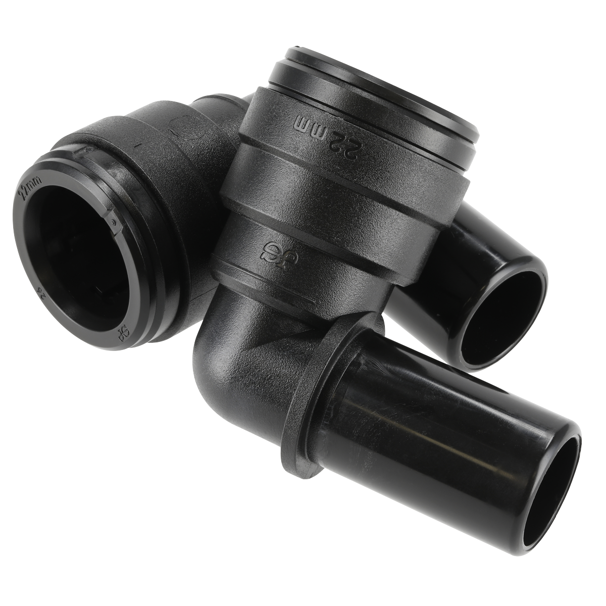 Sealey CAS22SE Stem Elbow 22mm Pack of 2 (John Guest Speedfit® - PM222222E)
