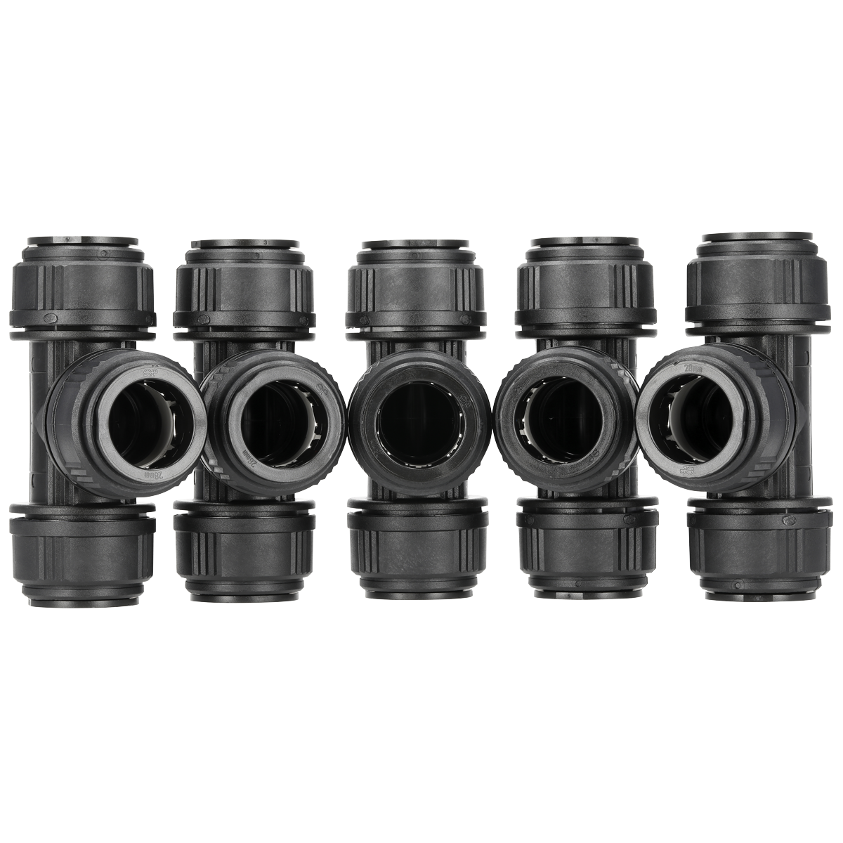 Sealey CAS28ET Equal Tee 28mm Pack of 5 (John Guest Speedfit® - PM0228E)