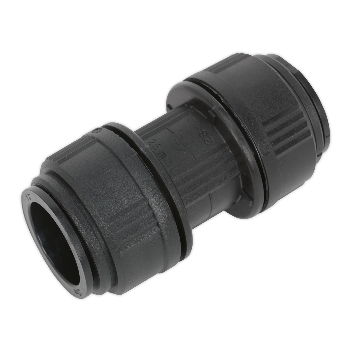 Sealey CAS28SC Straight Connector 28mm Pack of 5 (John Guest Speedfit® - PM0428E)
