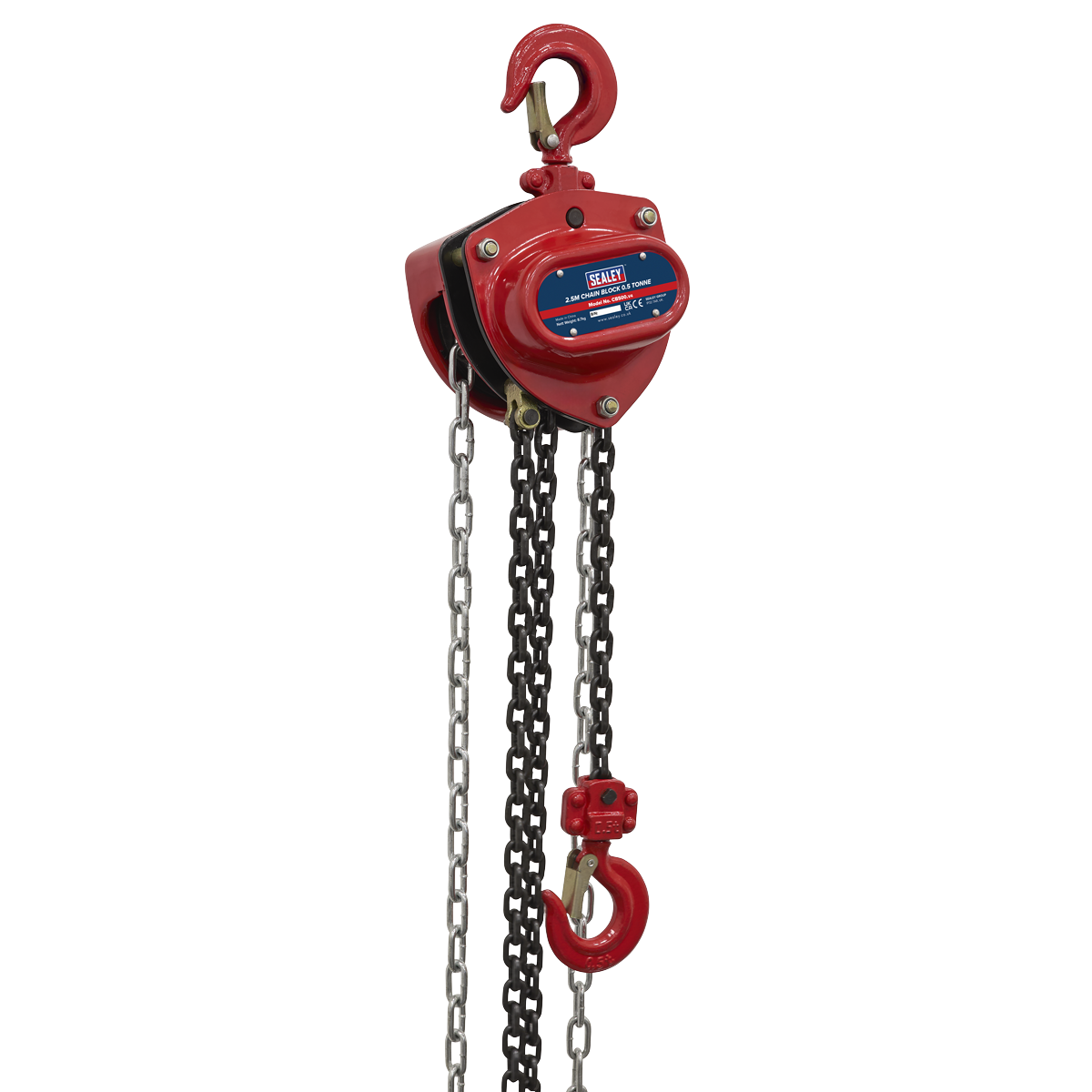 Sealey CB500 2.5m Chain Block 0.5 Tonne