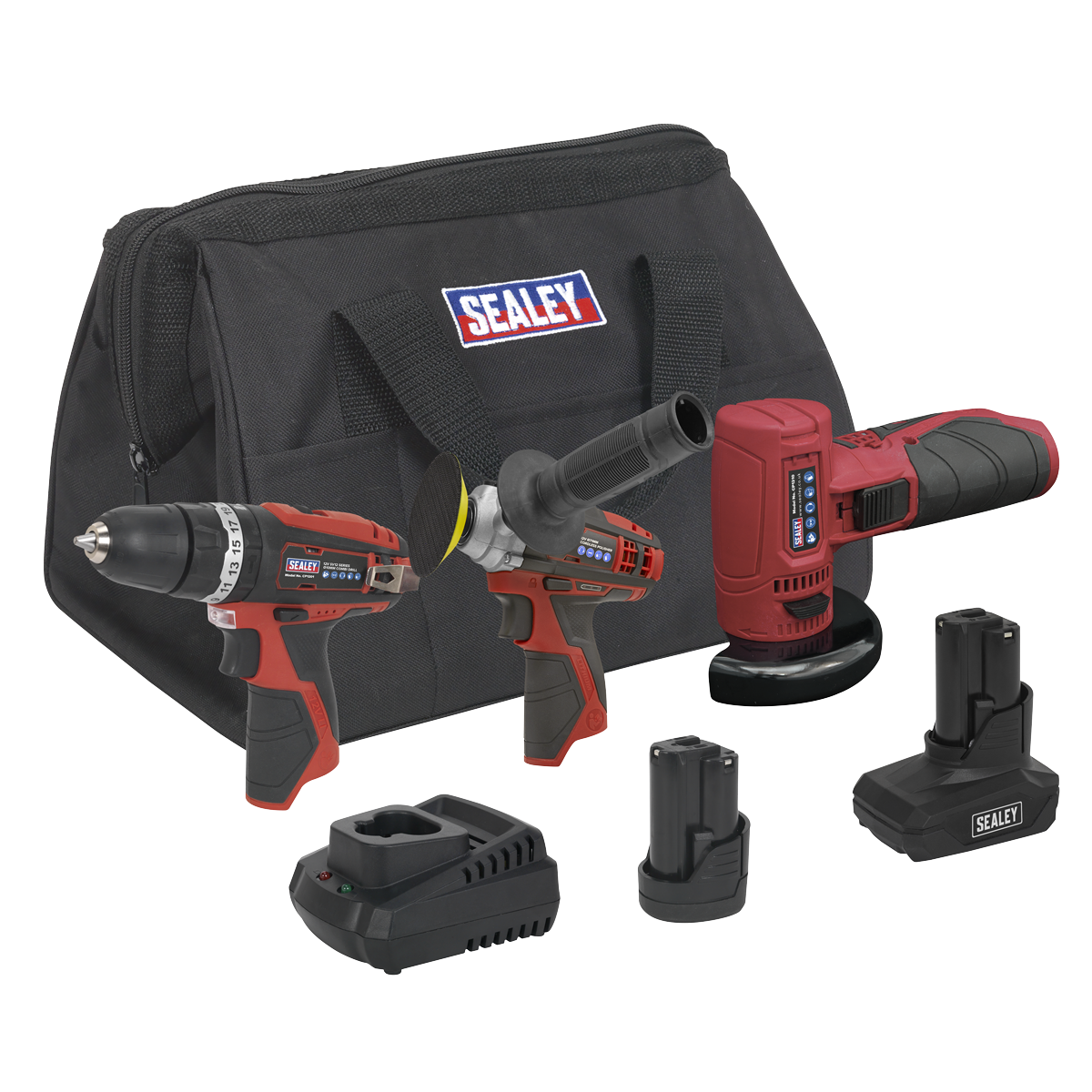 Sealey CP1200COMBO7 SV12 Series 3 x 12V Cordless Power Tool Combo Kit