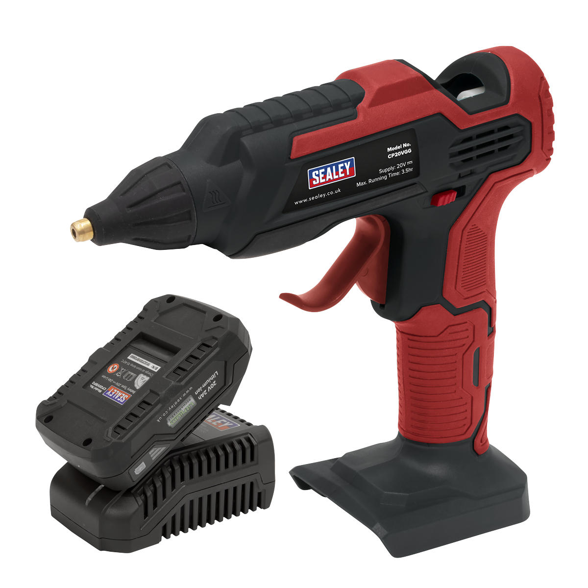 Sealey CP20VGGKIT1 Cordless Glue Gun Kit 20V 2Ah