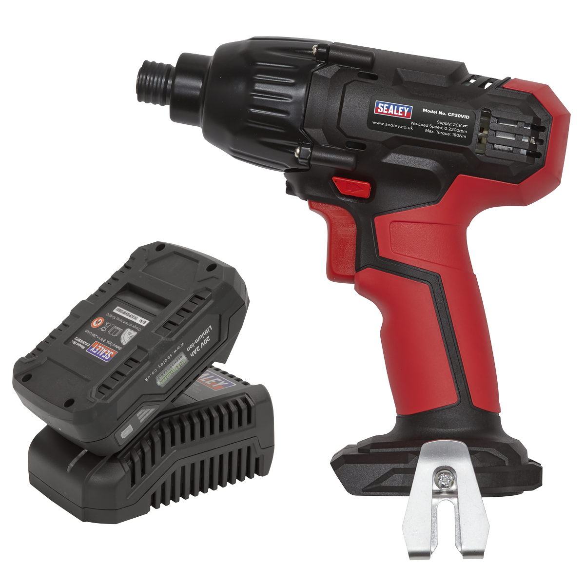 Sealey CP20VIDKIT1 Impact Driver Kit 1/4" Hex Drive 20V 2Ah