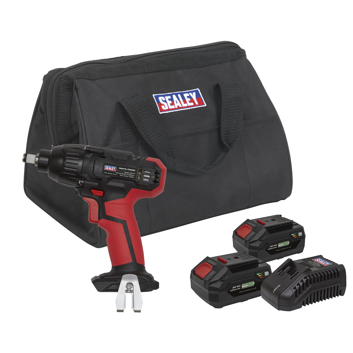 Sealey CP20VIWKIT Impact Wrench 20V 1/2"Sq Drive 230Nm - 2 Batteries