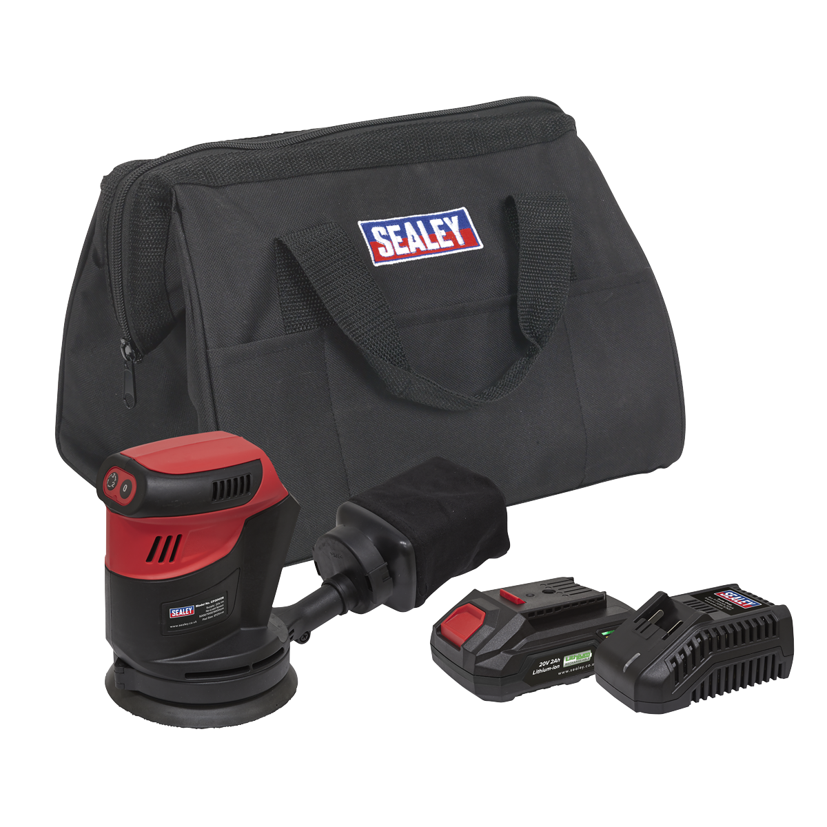 Sealey CP20VOSKIT1 Cordless Orbital Palm Sander Kit 125mm 20V 2Ah