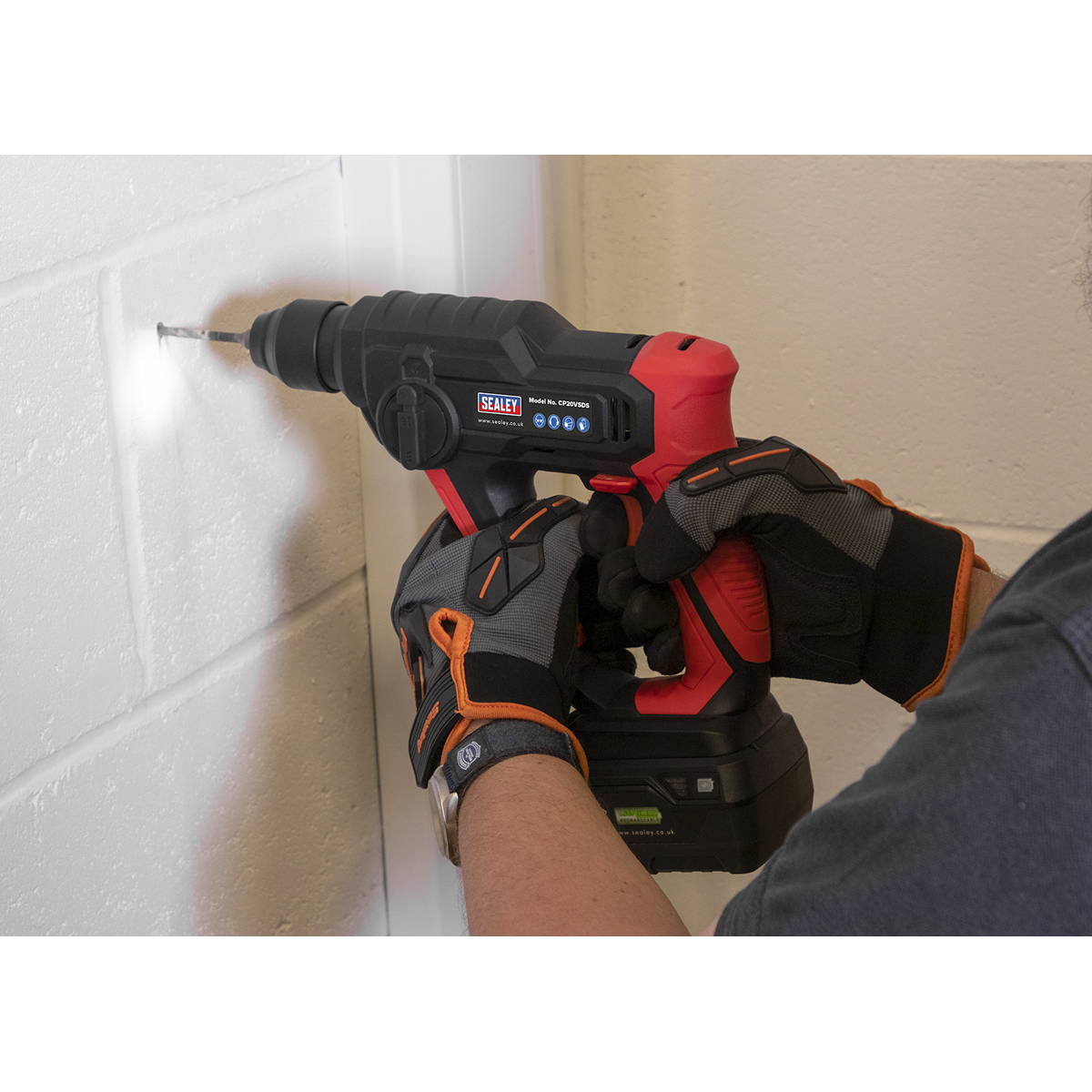 Sealey CP20VSDSKIT1 Cordless Rotary Hammer Drill Kit 20V SDS Plus 2Ah