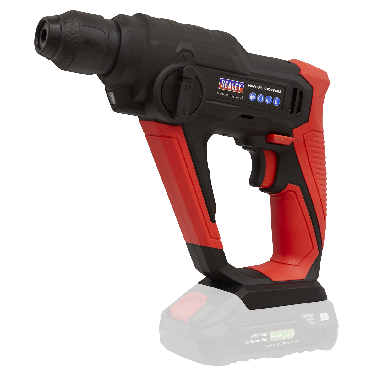 Sealey CP20VSDSKIT1 Cordless Rotary Hammer Drill Kit 20V SDS Plus 2Ah