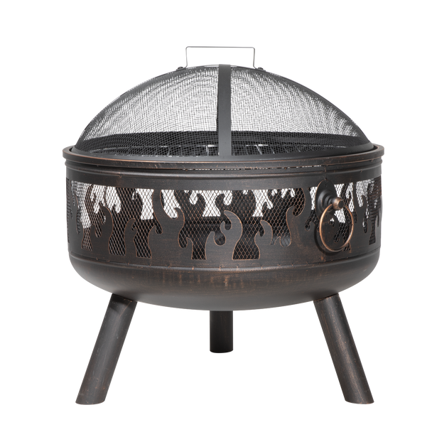 Dellonda Deluxe Firepit Fireplace Outdoor Patio Heater, Cooking Grill & Poker