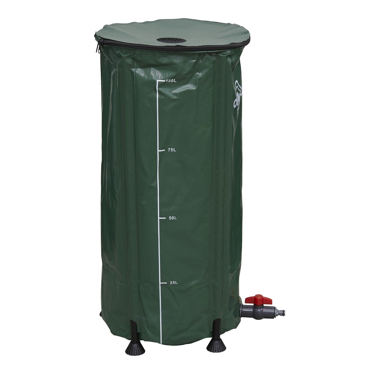 Sealey DG8 Dellonda Collapsible PVC Garden Water Butt with Zipped Lid & Drain Tap 100L