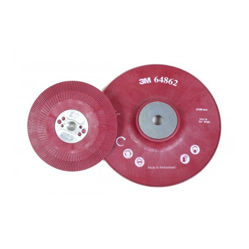 3M Cubitron II 7" Red Ribbed Backing Pad