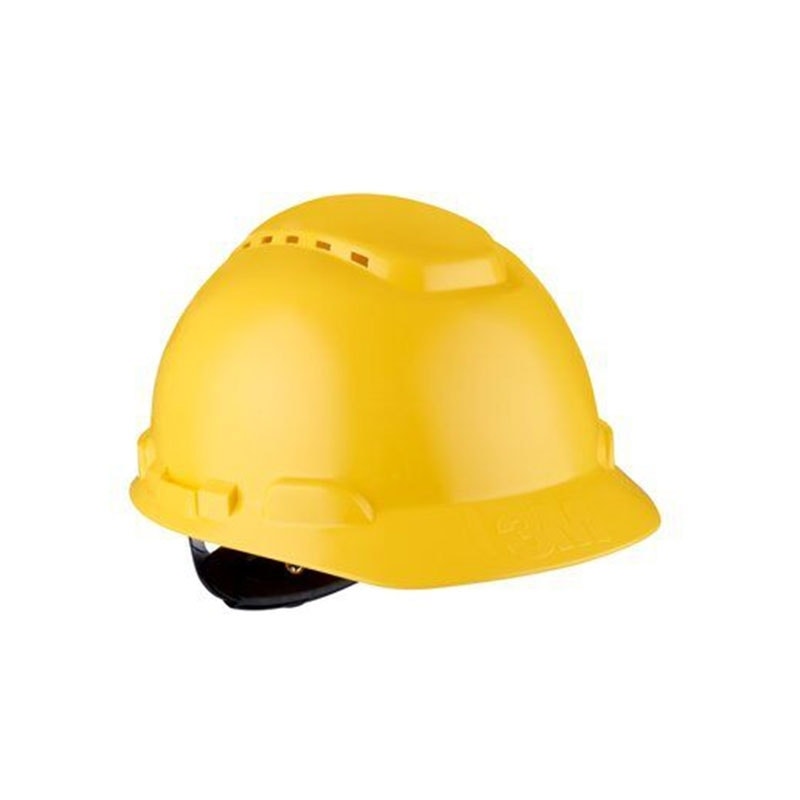 3M PELTOR H700 Series Safety Helmet, Ratchet suspension, Ventilated, Yellow, H-700N-GU