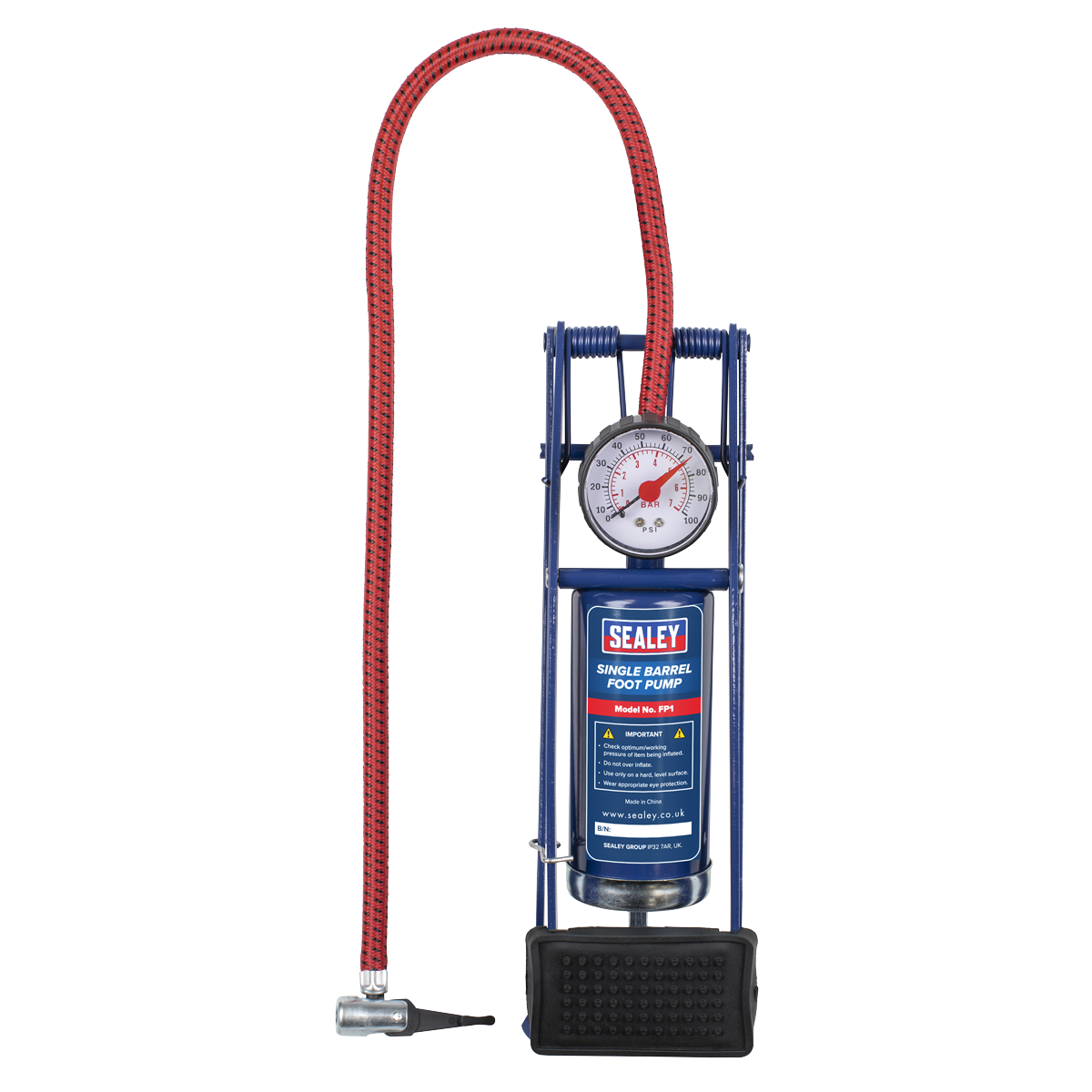 Sealey FP1 Foot Pump Single Barrel