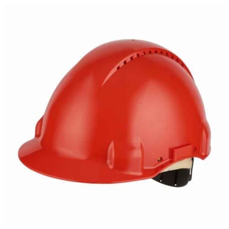 3M PELTOR G3000 Safety Helmet with Uvicator Sensor, Pinlock, Ventilated, Leather Sweatband, Red, G3000DUV-RD