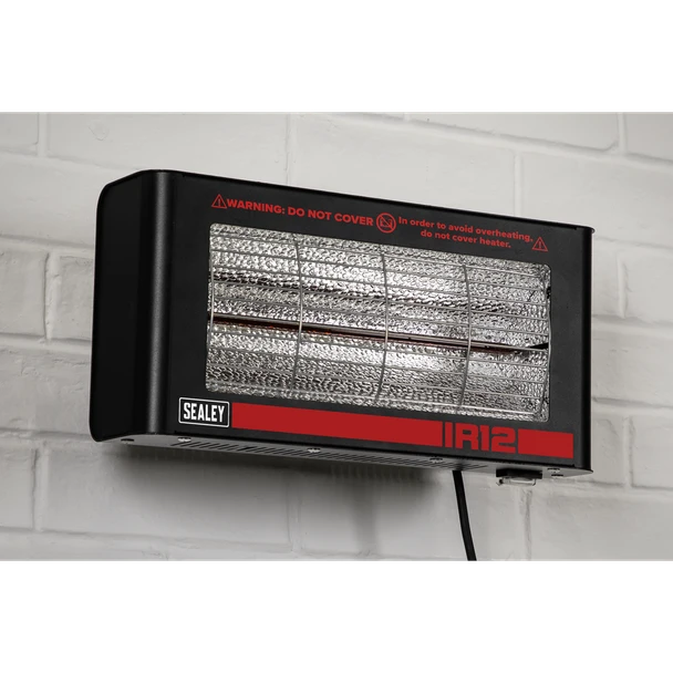 Sealey IR12 Wall Mounting Infrared Quartz Heater 1.2W/230V