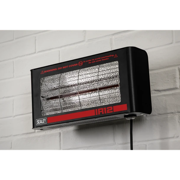 Sealey IR12 Wall Mounting Infrared Quartz Heater 1.2W/230V
