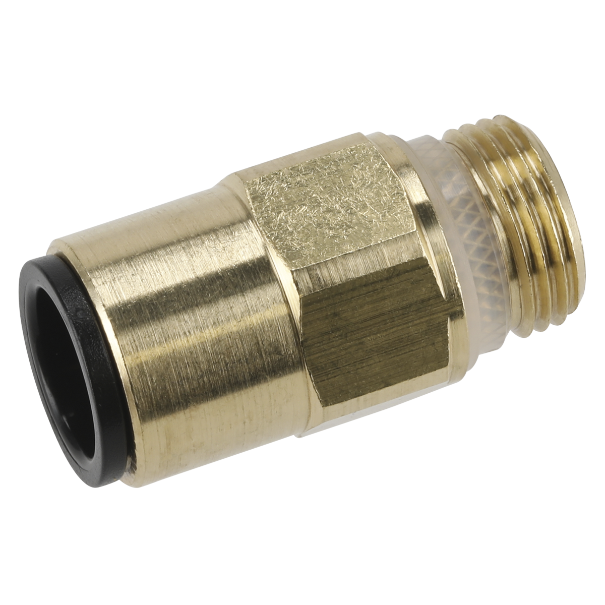 Sealey JGBC1238 Brass SuperThread Straight Adaptor 12mm x 3/8"BSP Pack of 2 (John Guest Speedfit® - RM011213)