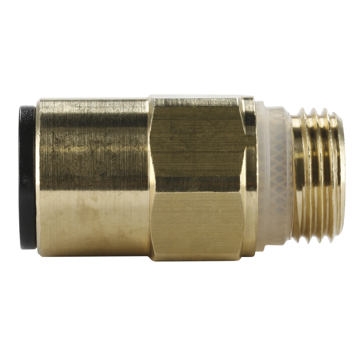 Sealey JGBC1238 Brass SuperThread Straight Adaptor 12mm x 3/8"BSP Pack of 2 (John Guest Speedfit® - RM011213)