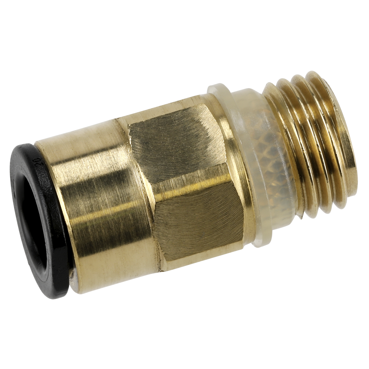 Sealey JGBC814 Brass SuperThread Straight Adaptor 8mm x 1/4"BSP Pack of 2 (John Guest Speedfit® - RM10812)