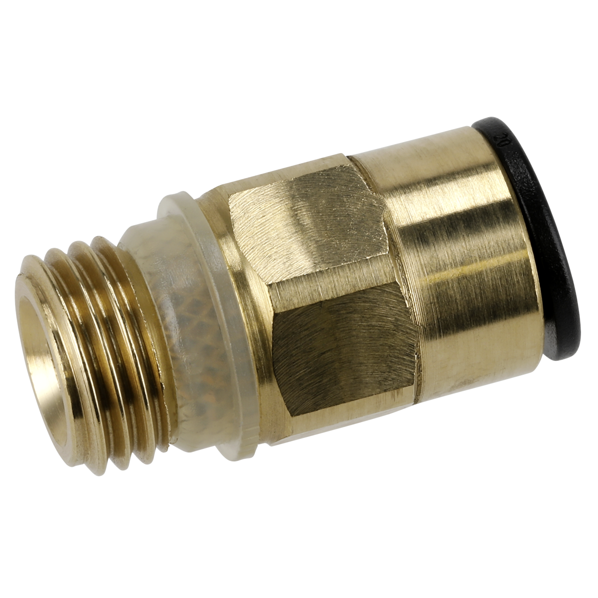 Sealey JGBC814 Brass SuperThread Straight Adaptor 8mm x 1/4"BSP Pack of 2 (John Guest Speedfit® - RM10812)