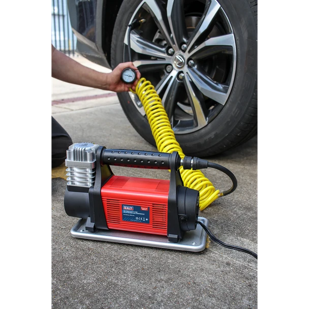 Sealey MAC07 Tyre Inflator/Mini Air Compressor 12V Heavy-Duty