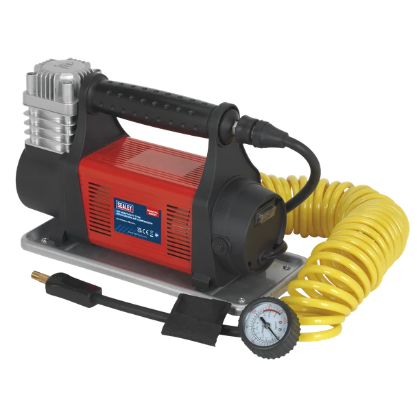 Sealey MAC07 Tyre Inflator/Mini Air Compressor 12V Heavy-Duty