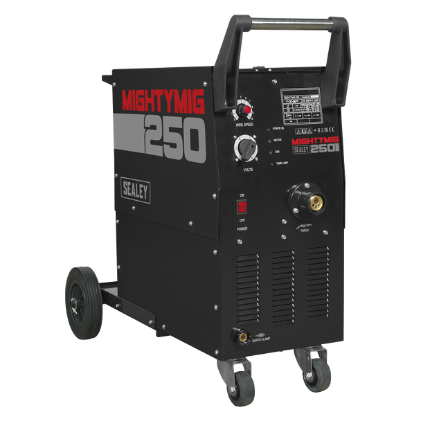 Sealey MIGHTYMIG250 Professional Gas/Gasless MIG Welder with Euro Torch 250A