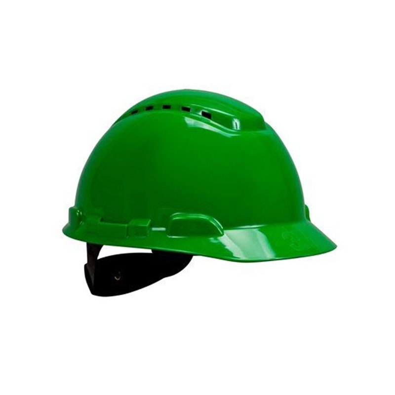 3M PELTOR H700 Series Safety Helmet, Ratchet suspension, Ventilated, Green, H-700N-GP
