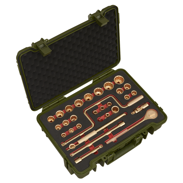 Sealey NS039 Socket Set 31pc 1/2"Sq Drive - Non-Sparking