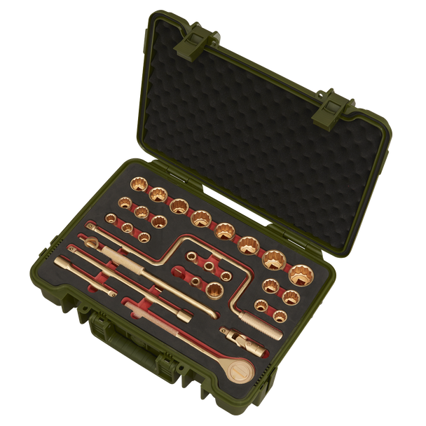 Sealey NS039 Socket Set 31pc 1/2"Sq Drive - Non-Sparking