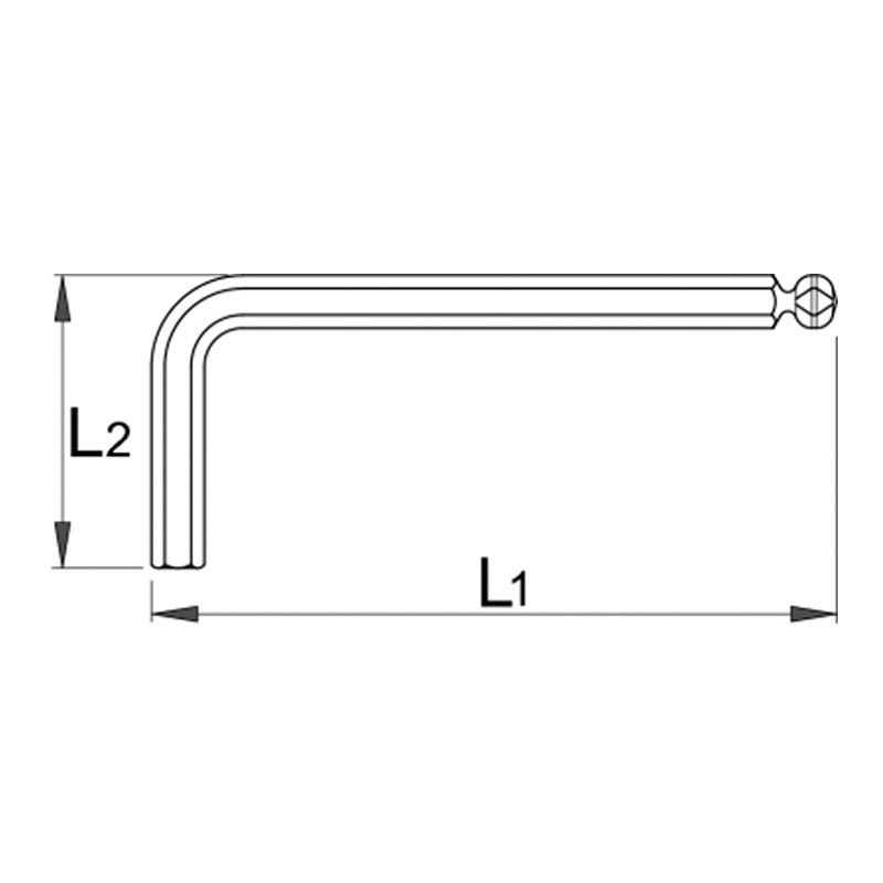 Unior 607826 1.5mm Ball End Hexagon Wrench- 220/3S