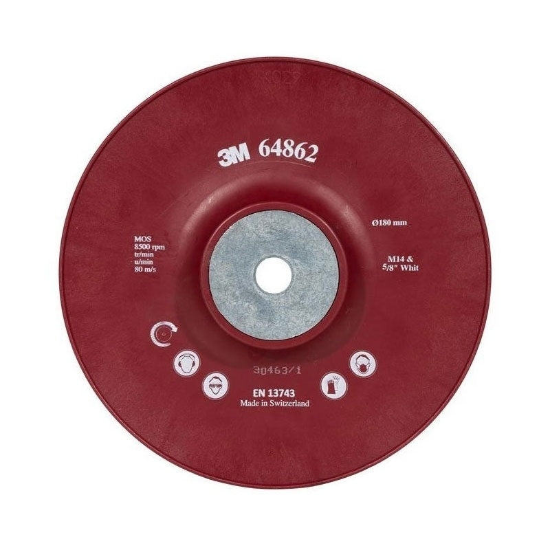 3M Cubitron II 7" Red Ribbed Backing Pad