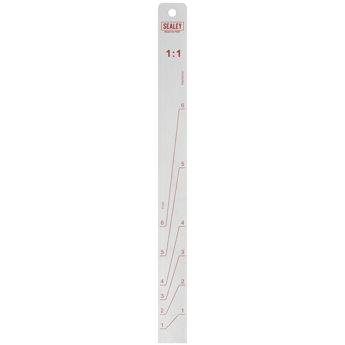 Sealey PA07 Aluminium Paint Measuring Stick 1:1/3:1
