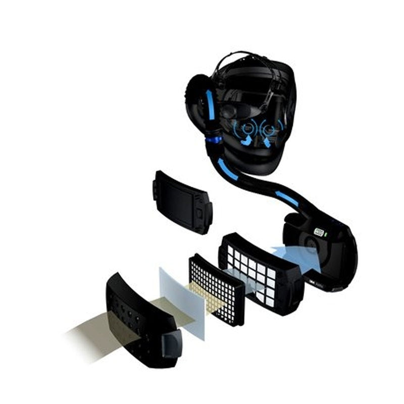 3M Adflo Powered Air Respirator includes standard battery, belt and charger.