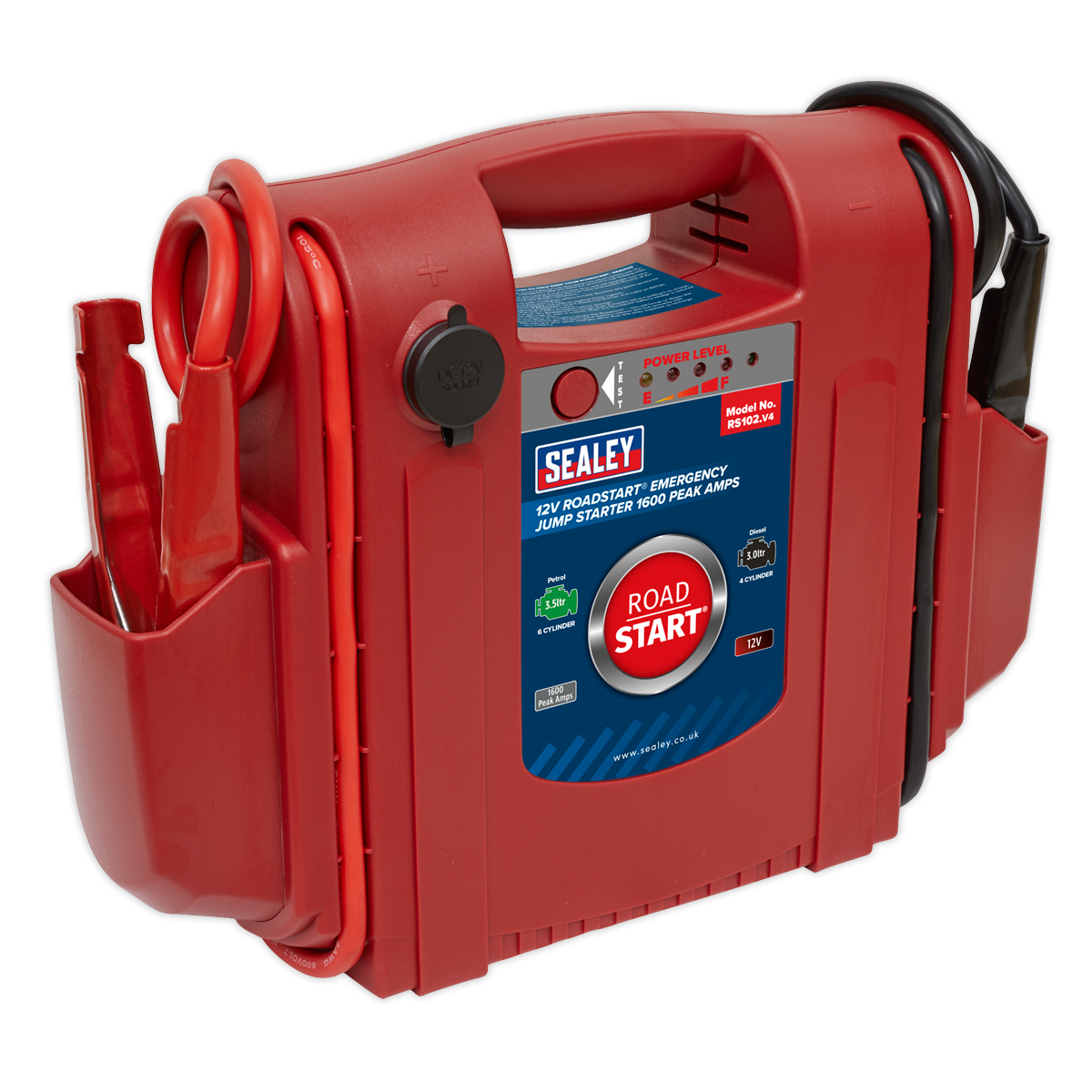 Sealey RS102 RoadStart Emergency Jump Starter 12V 1600 Peak Amps