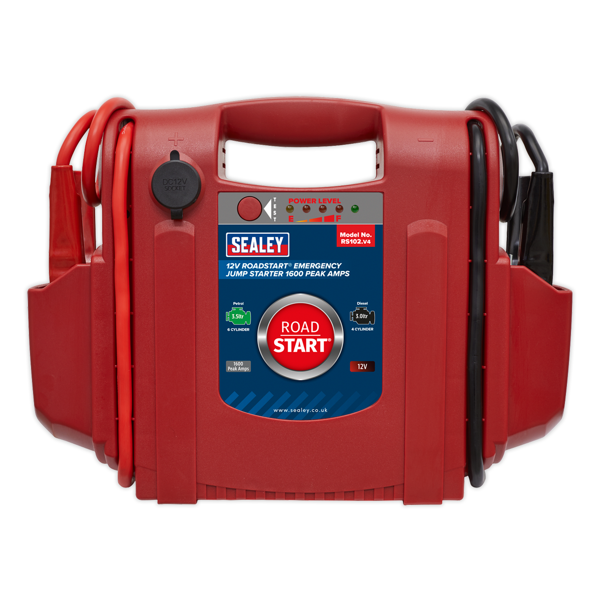Sealey RS102 RoadStart Emergency Jump Starter 12V 1600 Peak Amps