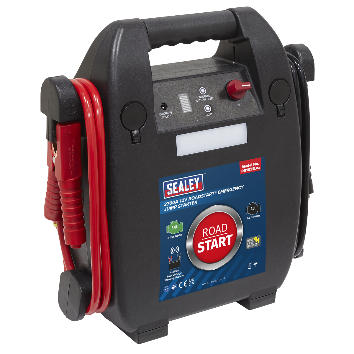 Sealey RS103B RoadStart 12V Emergency 8-Cylinder Jump Starter 5L
