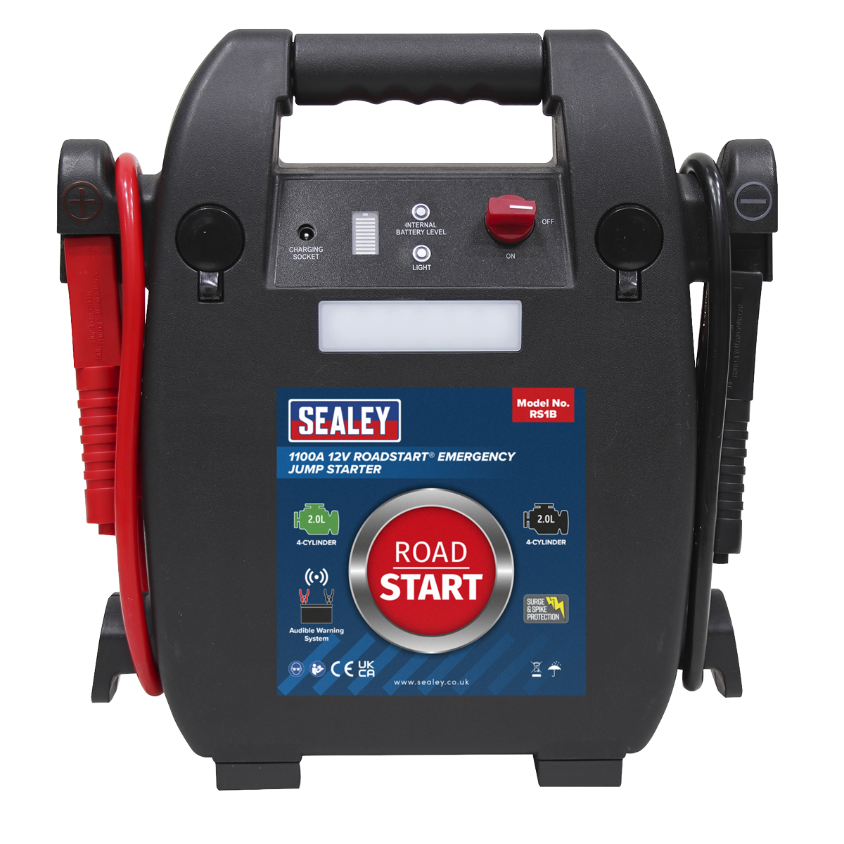 Sealey RS1B RoadStart Emergency Jump Starter 12V 2L 4 Cylinder