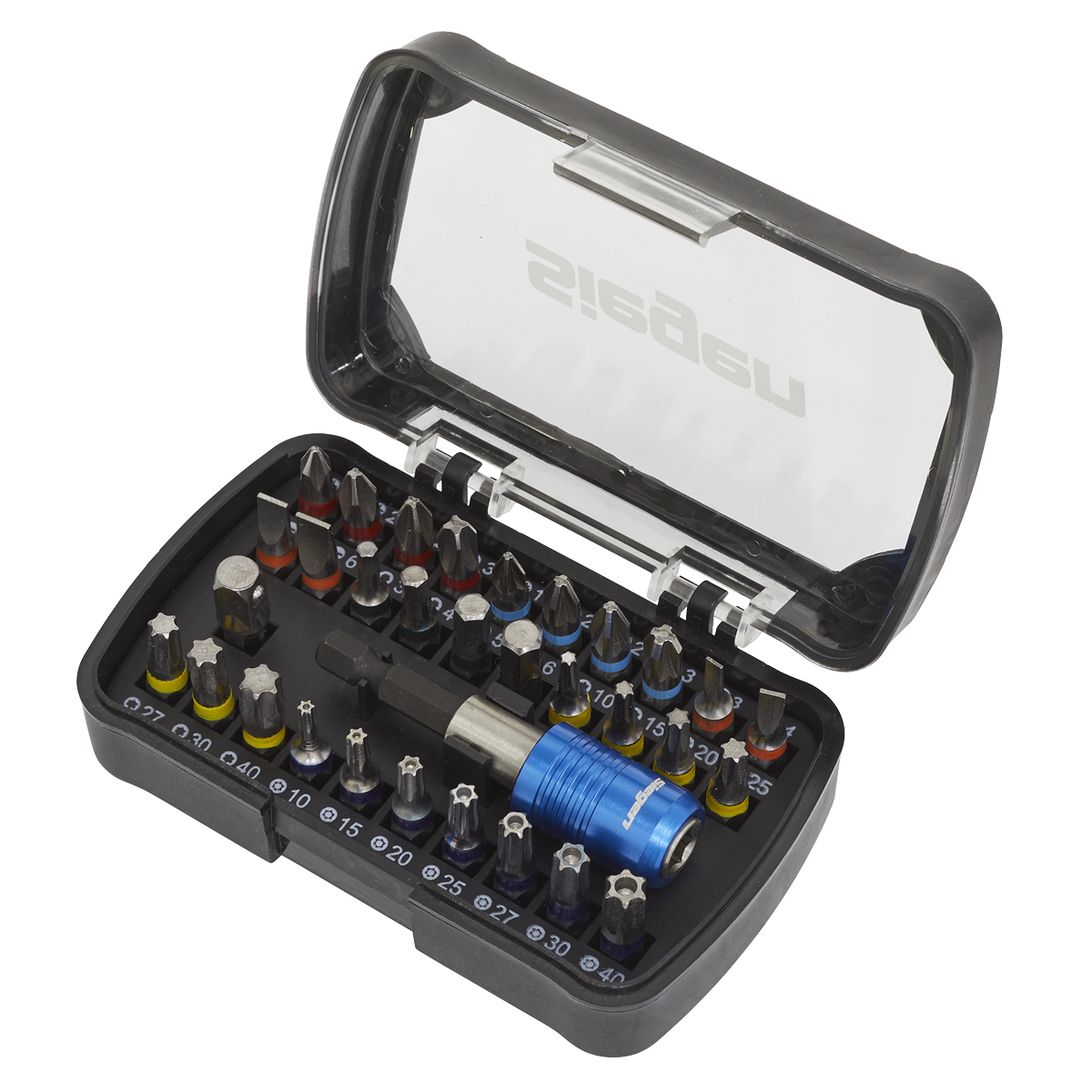 Sealey S01035 Power Tool Bit Set 32pc Colour-Coded S2