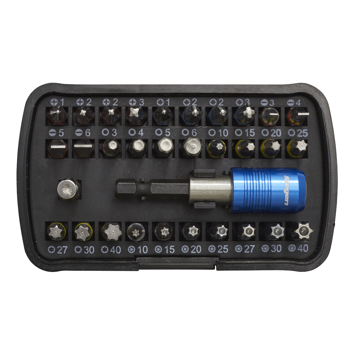 Sealey S01035 Power Tool Bit Set 32pc Colour-Coded S2